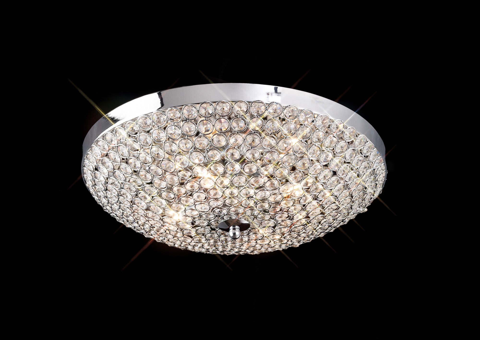 Ava Polished Chrome Crystal Ceiling Lights Diyas Flush Crystal Fittings Ava Polished Chrome Crystal Ceiling Lights Diyas Flush Crystal Fittings